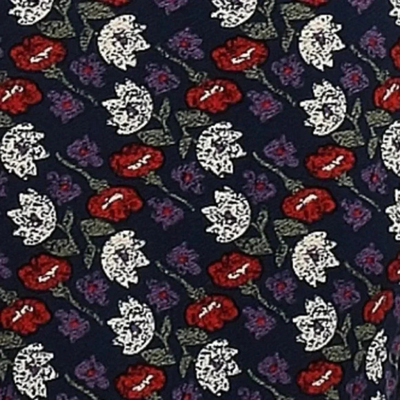 LuLaRoe Floral Tulips Garden Party Red & Purple Cassie Pencil Skirt Size S Small - Picture 3 of 3